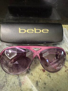 Bebe Women's BB7052 Classy Sunglasses Plum New w/Case